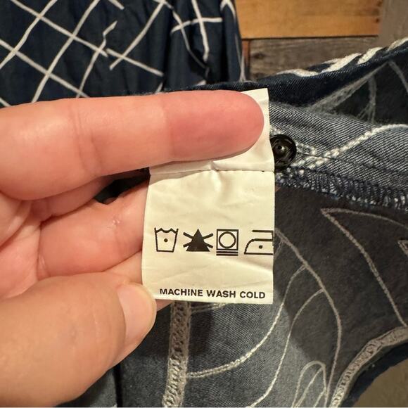 eShakti Embellished Cotton Chambray Belted Short Sleeve Midi Dress Modest Dressy - Picture 13 of 14